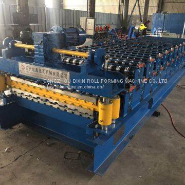 Professional Low Price Double Layer Roof Roll Forming Machine Tile Pressing Forming Machine photo-2