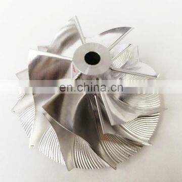 GT15-25 702549-0019/702549-0010 1102-022-404 42.87/59.48mm 6+6 blades  high performance aluminum 2618/billet compressor wheel