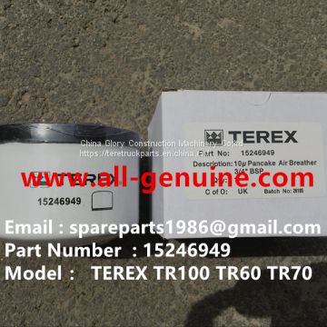 TEREX 15246949 PAN CAKE AIR BREATHER TR100 TR70 TR60 TR70 MT4400AC OFF HIGHWAY RIGID DUMP TRUCK MINING HAULER TRANSMISSION