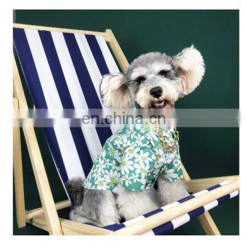 Dog Clothes Summer Thin Breathable Daisy Printed Shirt Corgi Teddy Schnauzer Pomeranian Clothing photo-4