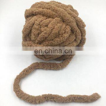Hot Sale Jumbo Chunky Knit 100% Polyester Thick Blanket Vegan Chenille Yarn photo-4