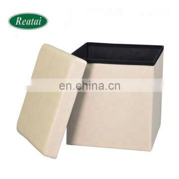 Reatai Hot Sale Colorful Leather Footstool Lounge Pouf Bench Ottoman photo-7