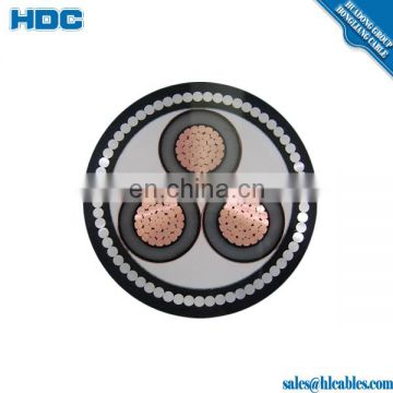 24kv copper core URD power cable 3*70mm2 armoured cable