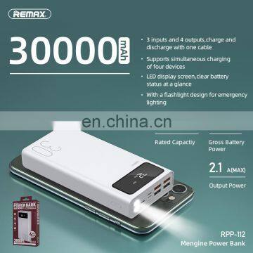 Remax 4 USB External Battery Cell Mobile Phone Portable Charger 30000 Mah Power Bank photo-5