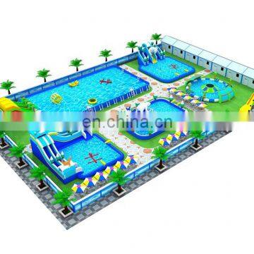 Customized Inflatable Water Park Manufacturer Water Play Equipment Fun Park Slide With Pool photo-4