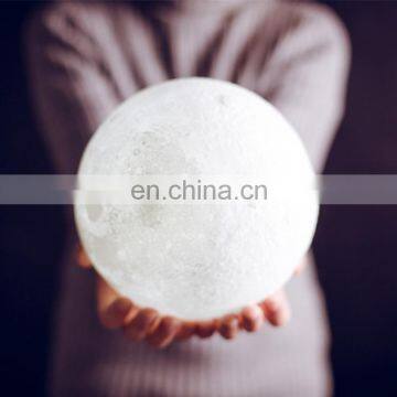 Creative Gift Decoration 3d Moon Light Rechargeable Night Light 3 Colors Touch Control Lamp Lights photo-6
