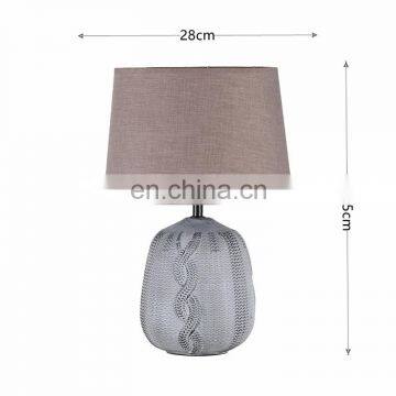 New Arrival Hotel Bedroom Decoration Exquice Desk Lamp Hot Sales Antique Grey Ceramic Table Lamp photo-6