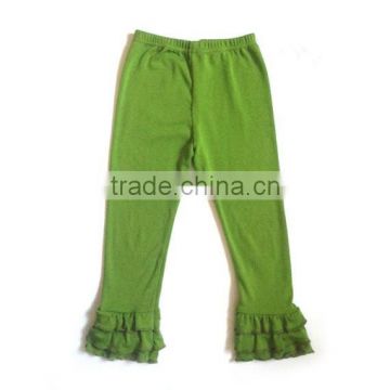 wholesale girls ruffle capri pants women knitted cotton ruffle pants ,ruffle capri pants girls pants