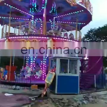 kids rides amusement park double decker carousel for sale