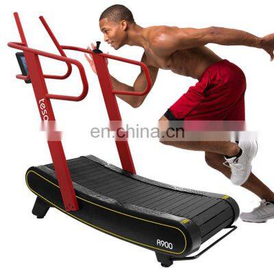 cheap self generating curved woodway treadmill commercial running machine body building equipment treadmill gym equipment