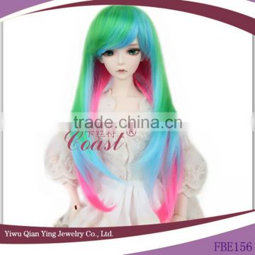 colorful beauty straight synthetic doll wigs for sale