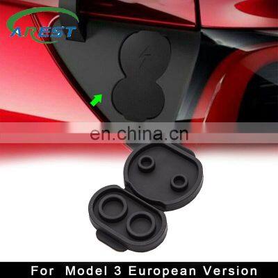 Silicone Charging Port Waterproof Dustproof Protective Cover for Tesla Model 3 2017-2020 Model Y-Eur Version