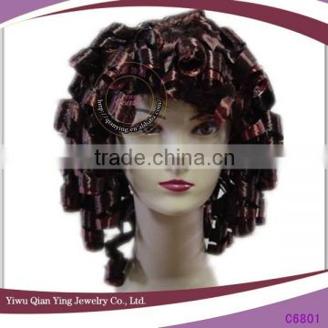 shoulder length fashion female tight curly braided style synthetic wigs