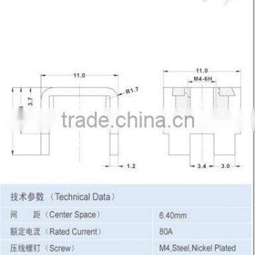 Terminal Accessories 6.40*9.80mm 80A Brass Terminal photo-2