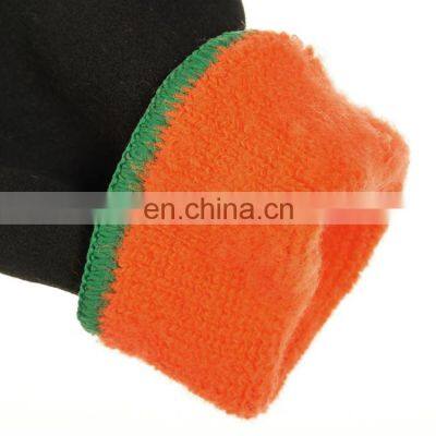 Yellow Heavyweight Thermal Knit Dip Latex Gloves Acrylic Loop Terry Lining Cold Weather Gloves Winter Construction Work Gloves photo-4