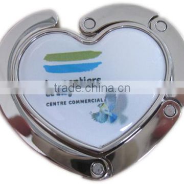 Heat--shaped Epoxy Paster inside Metal Lady Button With Customized Logo