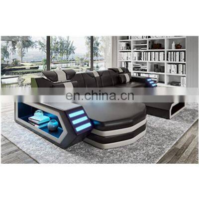 LED light living room sofa set furniture Multi-functional  sectional Sofa