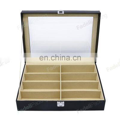 Glasses Storage Box Custom 8 Slots Leather Glasses Packaging Cases Display photo-5