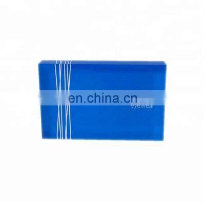 Hot Sale UV Printing Solid White Colored Acrylic Display Brand Logo Block Acrylic Solid Block photo-2