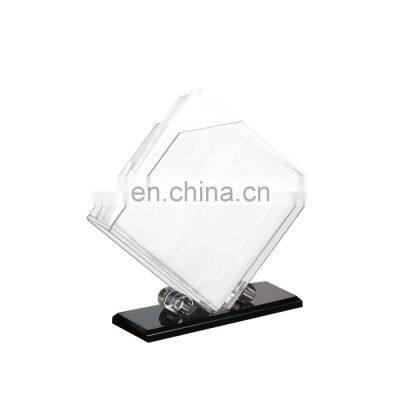 New Design Transparent Table Tissue Storage Box Black Bottom Hotel Home Restaurant Napkin Holder