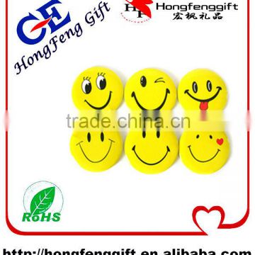 2014 promotional products button smiley face badges in rubber material