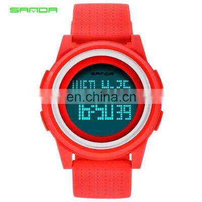 SANDA 337 Men Digital Sport Watches Silicone Strap Calendar Alarm 12/24 Hour Luminous Waterproof Watch photo-3