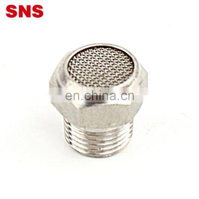 SNS BKC-V Series Stainless Steel Tube Fittings Pneumatic Valve Flat End Exhaust Muffler Air Silencer photo-4