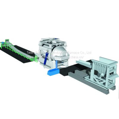 Iron furnace with oxygen as fuel， and natural gas as combustion agent， metal industrial furnace ， rotary furnace