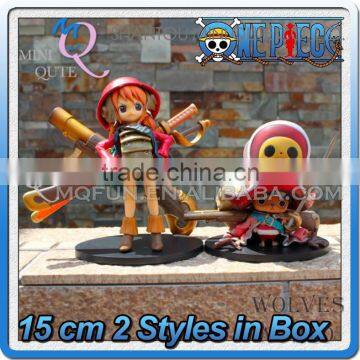 MINI QUTE 15 cm 2 character selectable japanese anime one piece action figure Chopper & Nami brinquedos boys in box NO.MQ 087