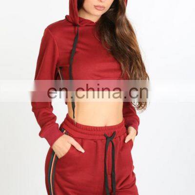 Loose Fit Best Gym Workout Fitness Drop Shoulders Ladies Cropped Top Pullover Cotton Ladies Chenille Patch Hoodies for Women photo-2