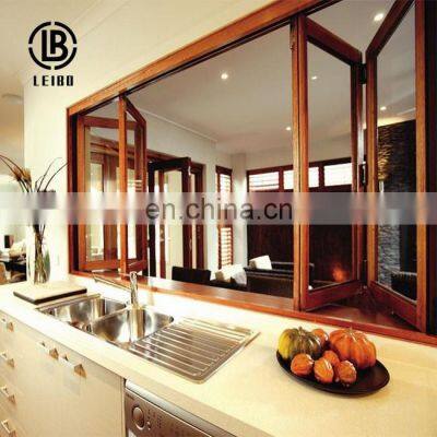 Aluminium Tempered Glass Bifolding Windows Horizontal Folding Local Window Aluminium Bifold Window Balcony Window photo-2