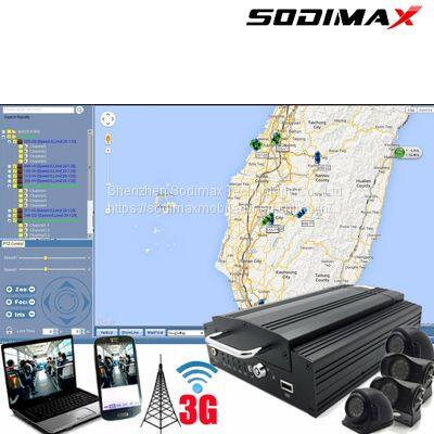 4CH Monitoring 1080P AHD Camera HDD MDVR 3G Wifi G-sensor GSM Security Mobile DVR photo-4
