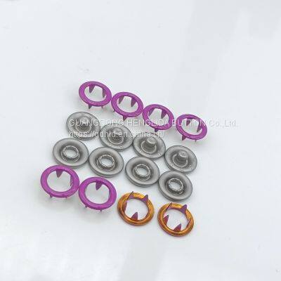 HLD factory wholesale color BRASS&SS 16L 18L Cap Prong snap button for clothes