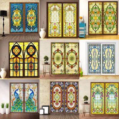 Art Handmade Decorative Stained Glass Window for Home Villa Inlay Simple Stained Glass Windows