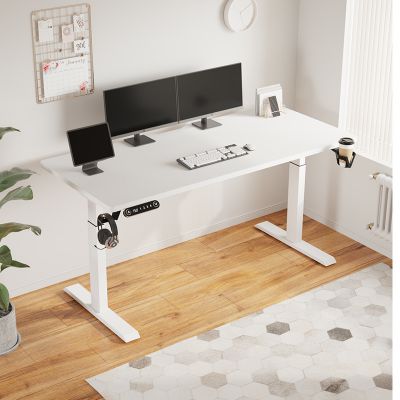 LED Home Office Electric Standing Desk Height Adjustable Computer Desk