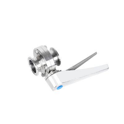 Stainless Steel Silicon/EPDM Seal Weld Clamp Thread Multi Position Handle Butterfly Valve photo-4