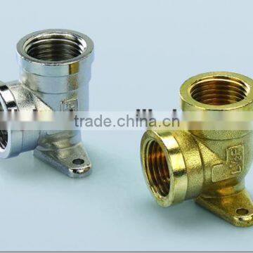 casting brass fittings brass female elbow with seat/base/plate