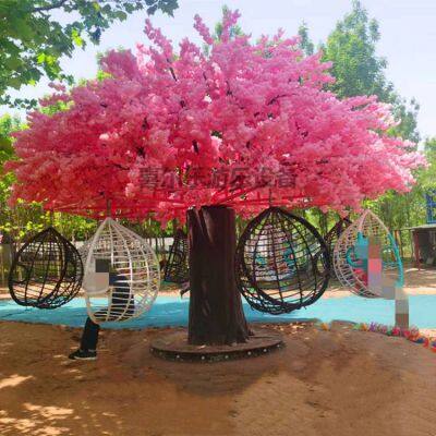 large outdoor wooden slides, kindergarten climbing and expansion fitness equipment for children's landscape playgrounds