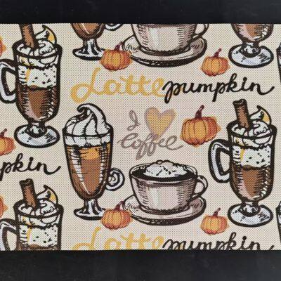 Coffee Printed Placemats Set of 6 Pvc Print Coffee Placemats Non-Slip Wipeable Table Mats for Coffee House photo-5