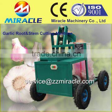 No damage garic root & stem remover/root of garlic cutting machine