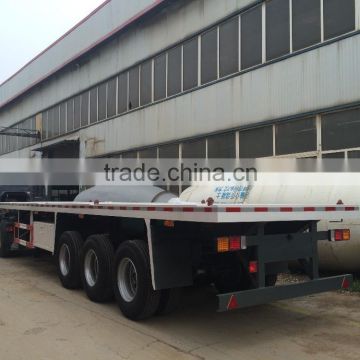 2015 Chinese flatbed semi trailer for 40ft 45ft 20ft shipping container with very good price and high quality