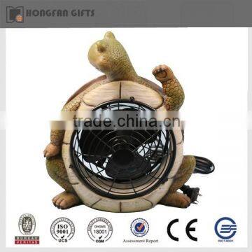 cute turtle figurines USB electric fan in home