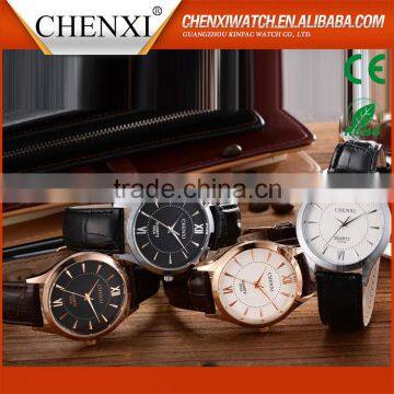 Top Quality Fashion Unisex Brand Quartz Custom Logo Leather Watches