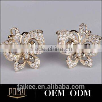 Newest design Fashion round cz\ flashing led earring