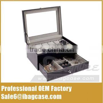 Multifunction Duble Layer Watch Box Jewelry Storage Box photo-3