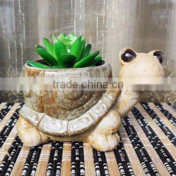 Vintage Style Cute Turtle Design Flower Pot