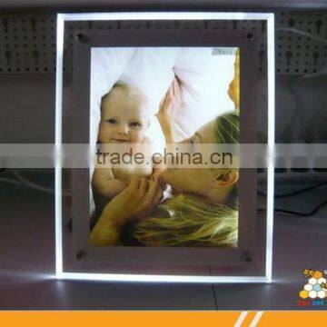 Factory acrylic photo frame LED light crystal light box with best price