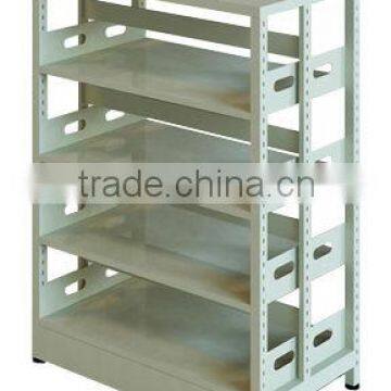 Adjustable 6 Shelves Double Face Stand Book Rack