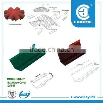 Box barge cover stone coated metal roof tile