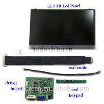 Ready to use, Display panel kits with 13.3" Lcd Screen Module for surviellance system